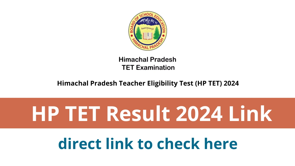 HP TET Result 2024 Link