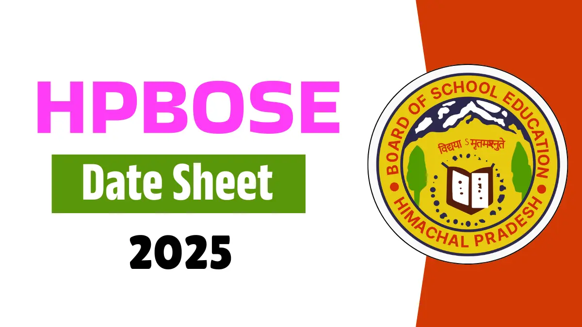 HPBOSE Date Sheet 2025