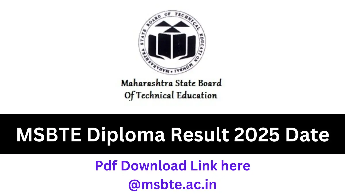 MSBTE Diploma Result 2025 Date