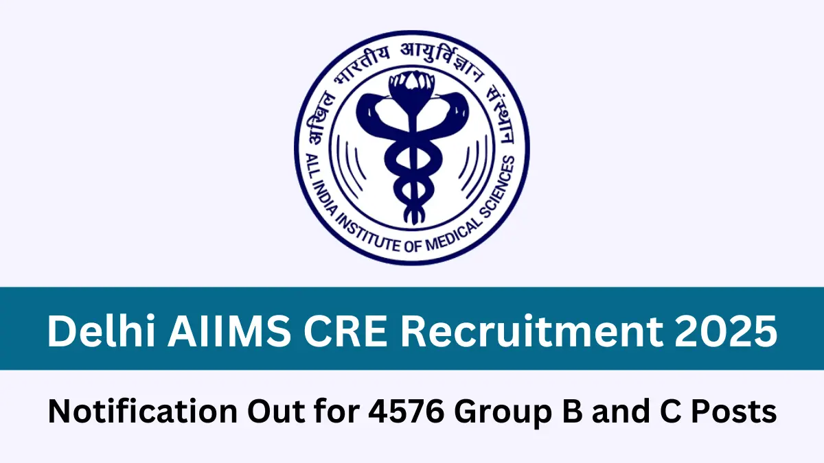 AIIMS CRE Recruitment 2025