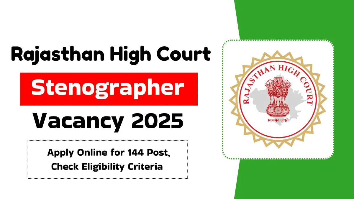 Rajasthan High Court Stenographer Vacancy 2025